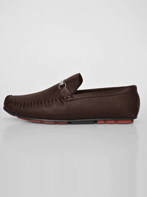 Black Camel Men's Nampo Loafer Shoes With Buckle-Brown-RT685