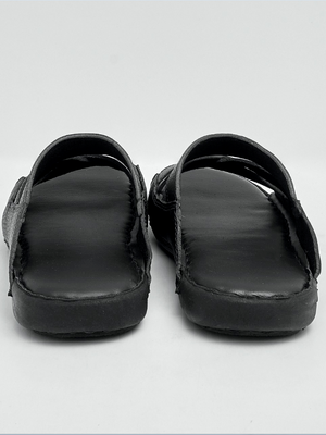 Desiderio Slp Genuine Leather Chappal For Men-Black-SP6323