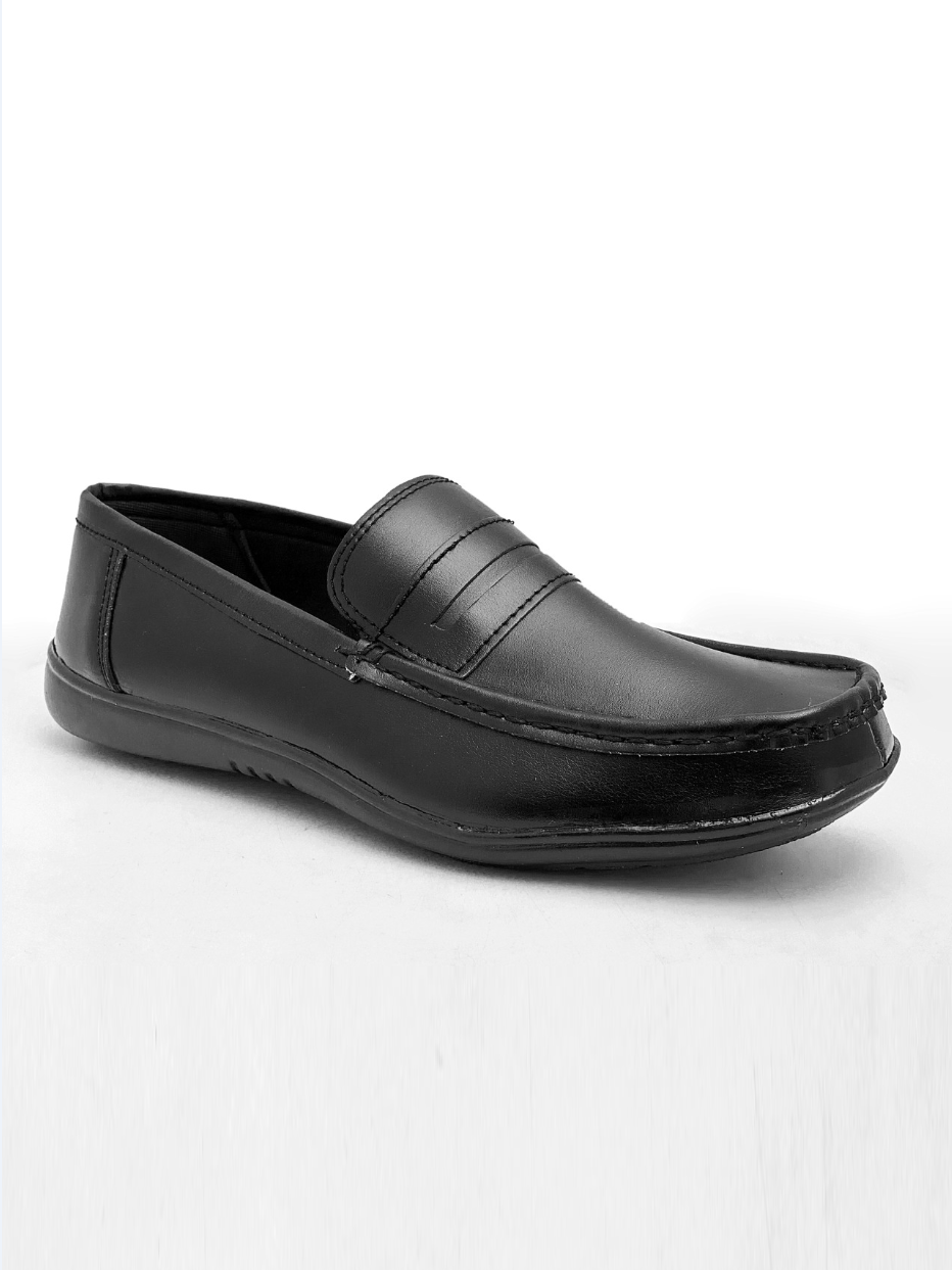 Formal Shoes with Stripe for Men-Black-SP5522