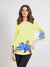 Louis Vicaci Butterfly Sleeve 4 Sided Lycra Ban Top For Ladies-Light Yellow-RT2014