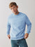 Premium Crew Neck Reglan Sleeve Terry Fleece Sweatshirt For Men-Blue-RT1384