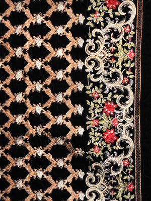 Exclusive Range Pashmina Velvet Embroidery Shawls For Ladies-BR744