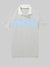 Summer Polo Shirt For Men-Smoke White with Sky Blue Pannel-RT48