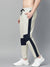 Summer Single Jersey Slim Fit Trouser For Men-Smoke White With Navy Pannel-SP160/RT2104