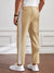 Louis Vicaci Summer Trouser Pant For Men-Coral Shine Yellow with Stripe-BR656