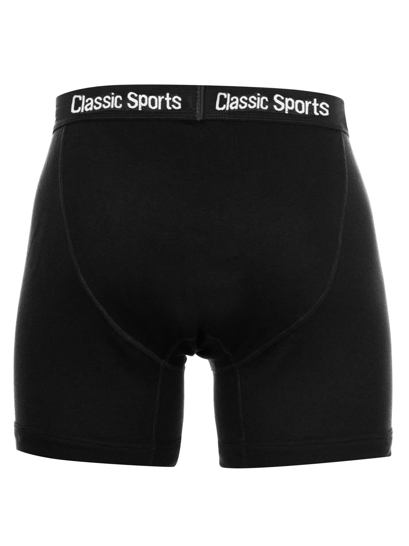 Classic Sport Single Jersey Boxer Brief For Men-Black-BR799