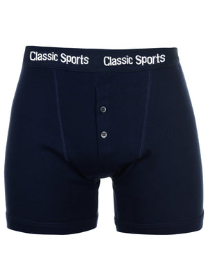 Classic Sport Single Jersey Boxer Brief For Men-Dark Navy-BR800