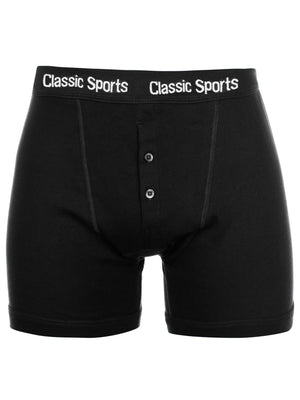 Classic Sport Single Jersey Boxer Brief For Men-Black-BR799