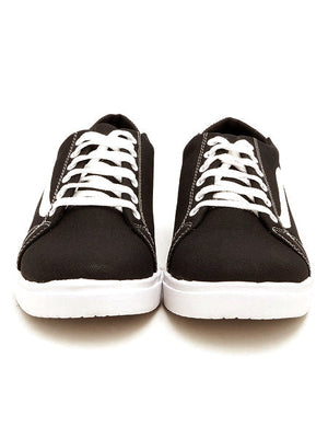 Men Vans Style Stripe Sneaker Shoes-Black-BR216