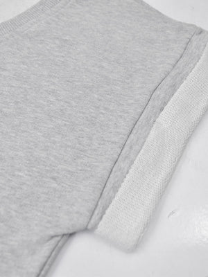 Adidas Terry Fleece Long Sweatshirt For Ladies-Grey Melange-RT837