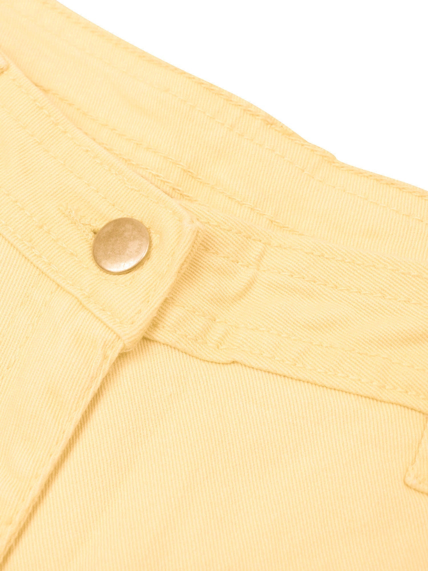 Authentic Slim Fit Denim For Ladies-Light Yellow-BR144