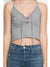 Brandy Melville cropped ribbed Laced Up Bethany tank top For Ladies-Grey-RT723