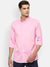 Oxen Nexoluce Premium Slim Fit Stretchable Casual Shirt For Men-Pink-SP6489
