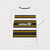 ADS Crew Neck Single Jersey Tee Shirt For Kids-White with Yellow & Dark Navy Panels-BE12037