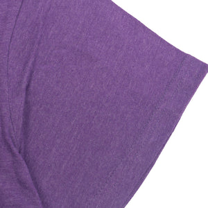 L.A.T Crew Neck Single Jersey Tee Shirt For Kids-Purple Blue Melange-BE14316