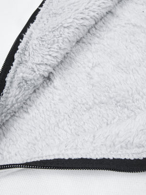 Next Faux Fur Zipper Hoodie For Men-White-SP81