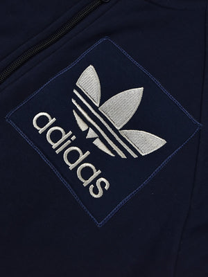 Adidas Faux Fur Zipper Hoodie For Men-Dark Navy-SP84