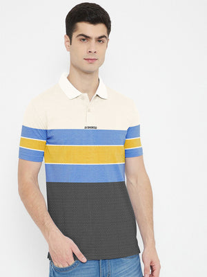 DCS P.Q Half Sleeve Polo For Men-Striped-RT806