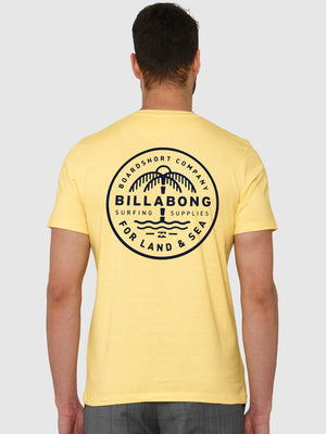 BB Single Jersey Crew Neck Tee Shirt For Men-Yellow-RT794