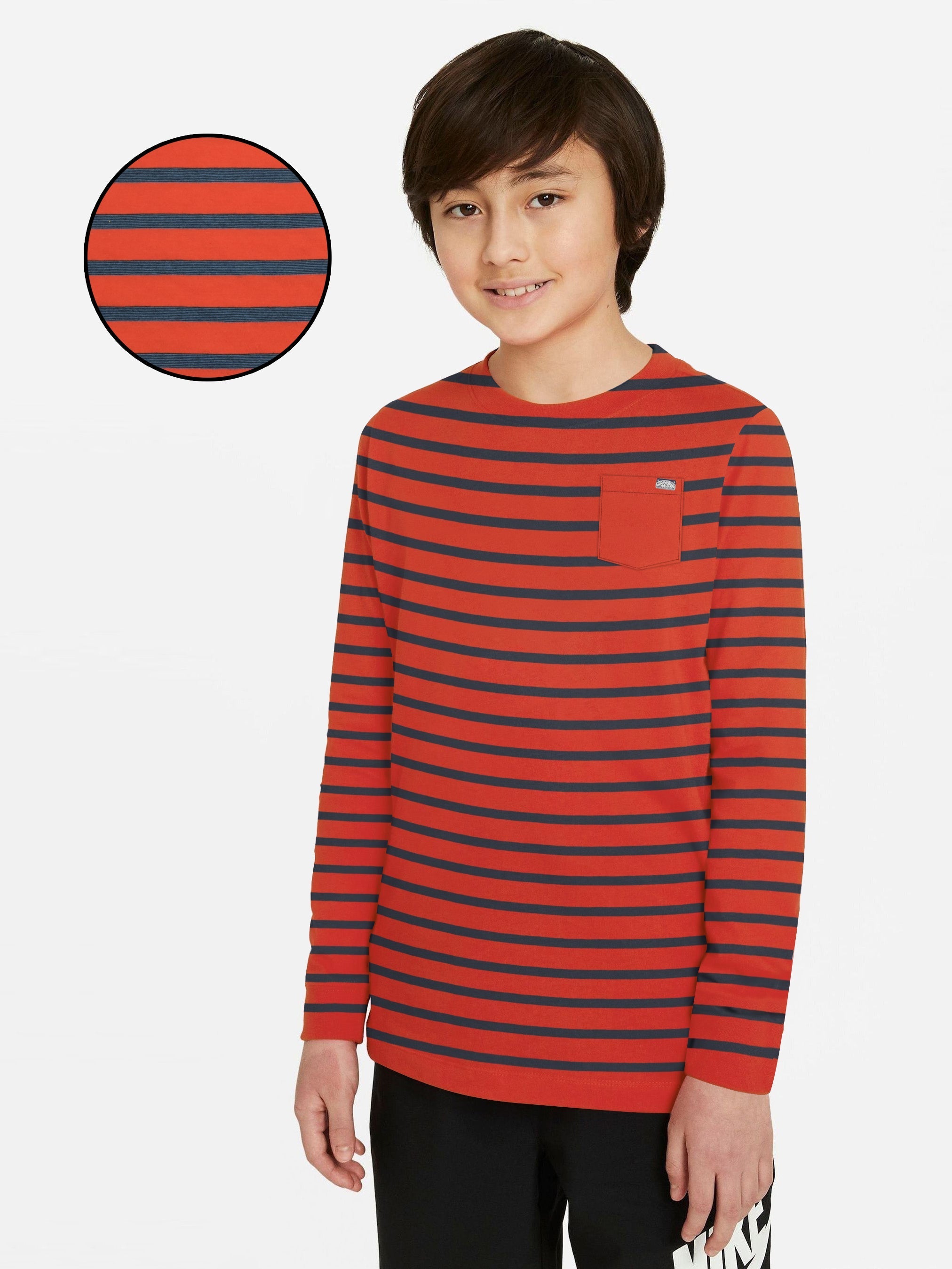 Boys Long Sleeve Jersey Tee | 3-6M / Red