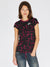 NK Fleece Cap Sleeve Long Length Sweatshirt For Ladies-Black & Dark Pink-BR124
