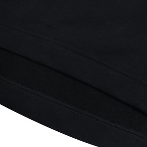 NK Terry Fleece Side Lace Up Sweatshirt For Women-Black-RT883