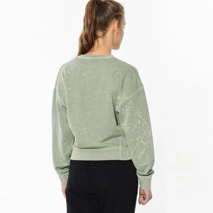 Nk Terry Fleece Rebel Sweatshirt For Ladies-Light Green Faded-BR369