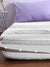 Single Jersey Double Bed Mattress Cover-Grey & White Stripe-BE14637