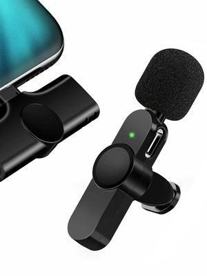 K11 2-in-1 Collar Wireless Microphone iPhone/Android & Type C Supported-BR676