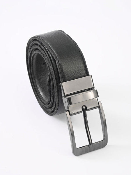 Men's Montpellier Buckle Design Double Sided Genuine Leather Belt-BR273
