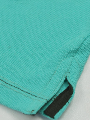 Summer Henley Neck Polo Shirt For Men-Cyan Green-AN4152