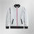 Quilted Zipper Baseball Jacket For Kids-Light Grey & Black-SP4380