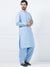 Unstitched China Soft Paper Cotton Suit For Men-Blue-SP1778