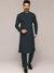 Unstitched China Soft Paper Cotton Suit For Men-Dark Navy-SP1781